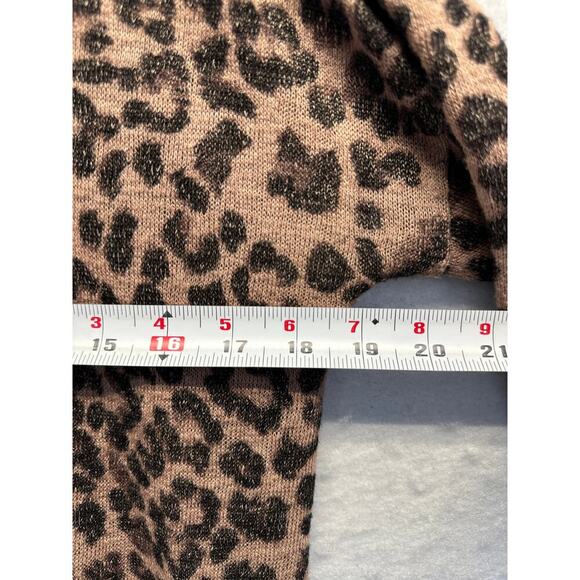EUC Soft Surroundings Animal Print Valentina Zip Top Sweater Size S Leopard - Picture 6 of 9
